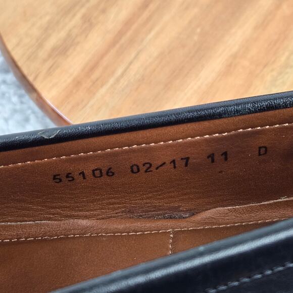 Allen Edmonds Arezzo Italian Black Leather Casual Horse Bit Loafer Mens 11 D - Picture 14 of 14